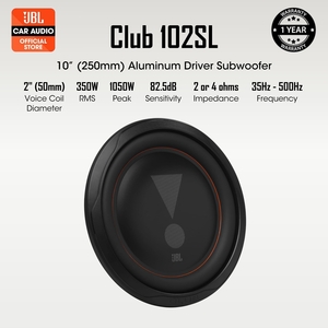 JBL CLUB 102SL | 10" Aluminum Driver Subwoofer